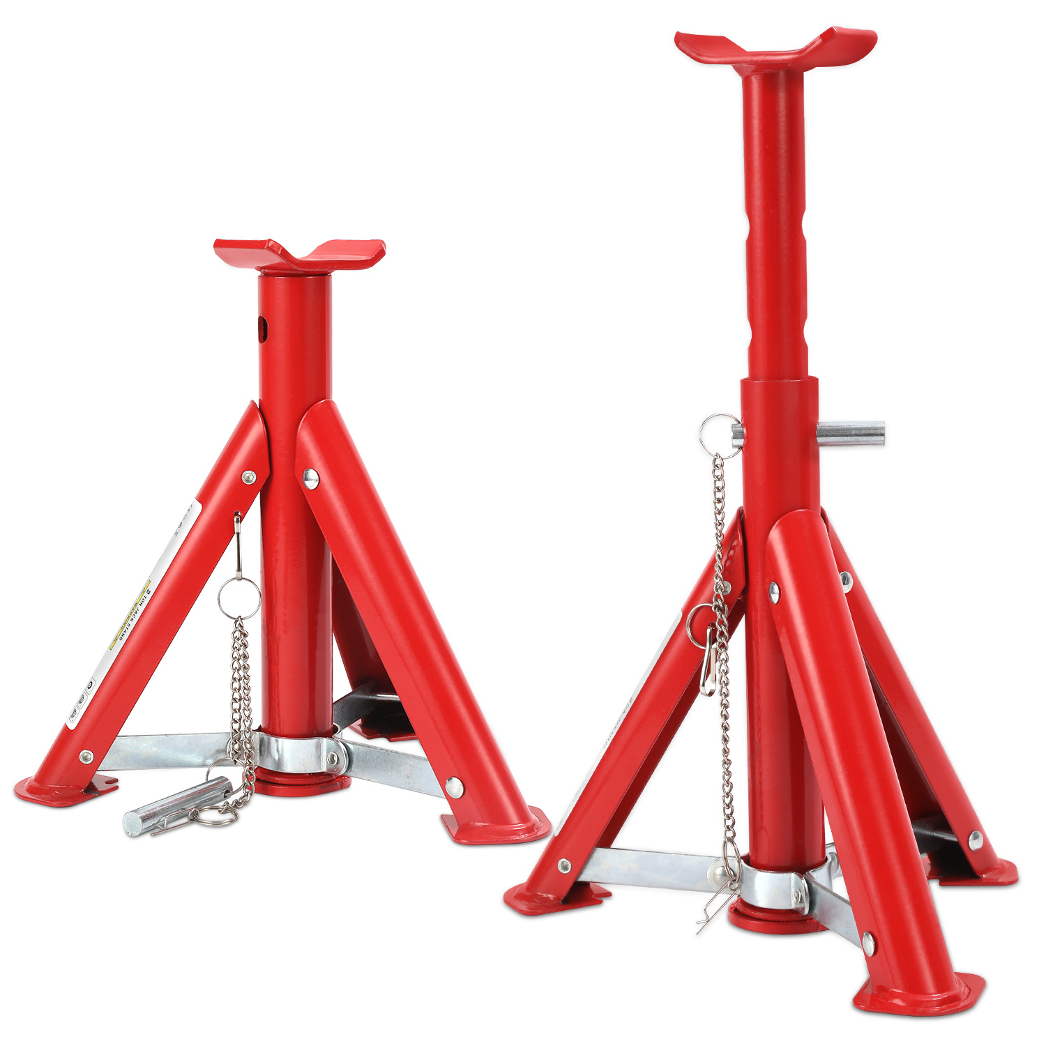 Randaco Unterstellbock 2x 2t Verstellbar Auto Unterstellböcke 2000 Kg Höhenverstellbar Zusammenklappbar Red