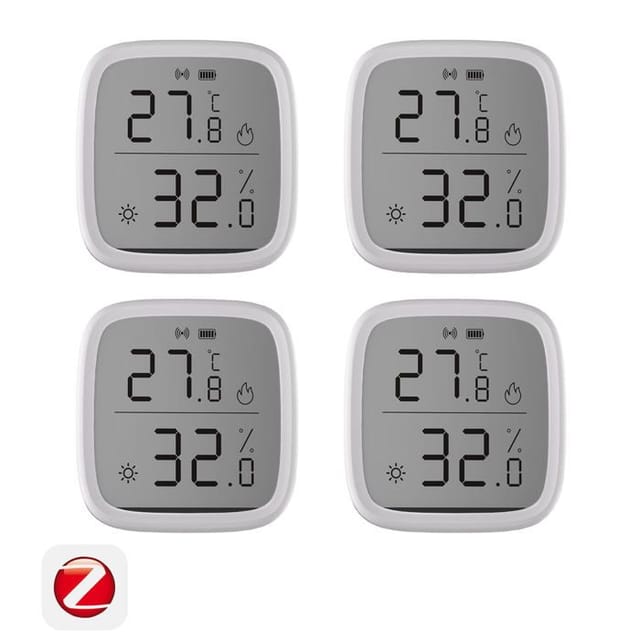 Sonoff Snzb-02d Zigbee Temperatur- Und Feuchtigkeitssensor, Lcd Display, Benötigt Zigbee Hub, Kompatibel Mit Alexa, Google Home, Home Assistant, 4-pack