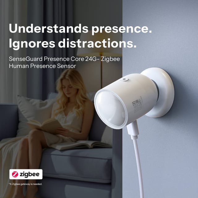 Sonoff Zigbee Präsenzmelder 24ghz, Anwesenheitssensor Mit Lichtsensor, Zonenerkennung, Adaptive Kalibrierung, Kompatibel Mit Home Assistant, Alexa & Smartthings (hub Erforderlich),snzb-06p24