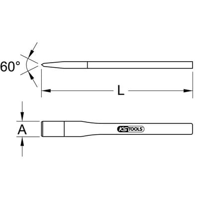 Ks Tools Bronzeplus Maurermeißel, 22x250mm ( 963.2454 )