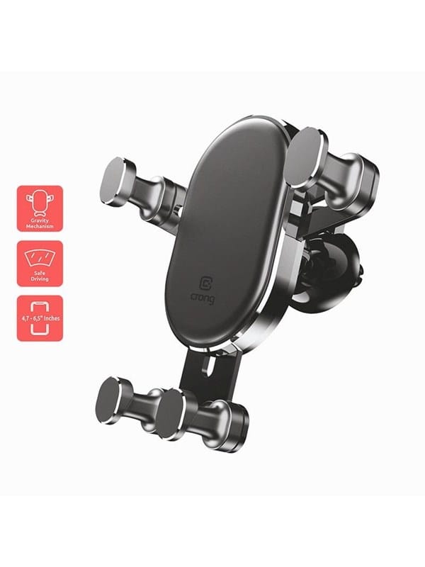 Crong Gravity Auto-lock Car Holder – Schwerkraft-autohalterung Für 4,7-6,5-zoll-telefone (schwarz)