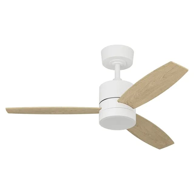 Eglo Deckenventilator MANDAREE (Weiß, Eiche, 106 cm, 29 W, Warmweiß)