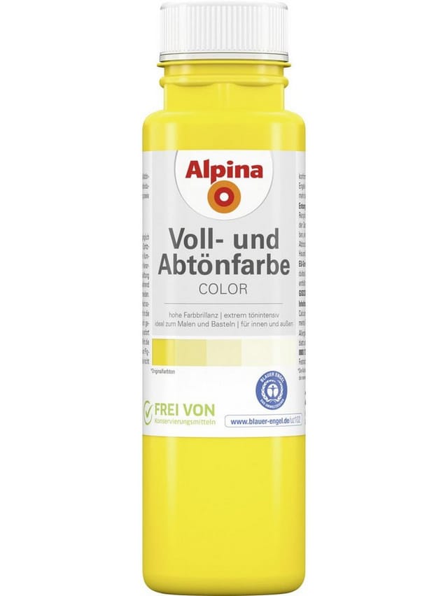 Alpina Color Abtönfarbe sunny yellow seidenmatt 250 ml