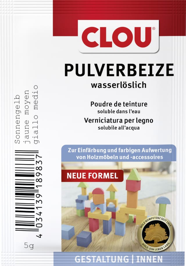 Clou Holzbeize 5 g sonnengelb