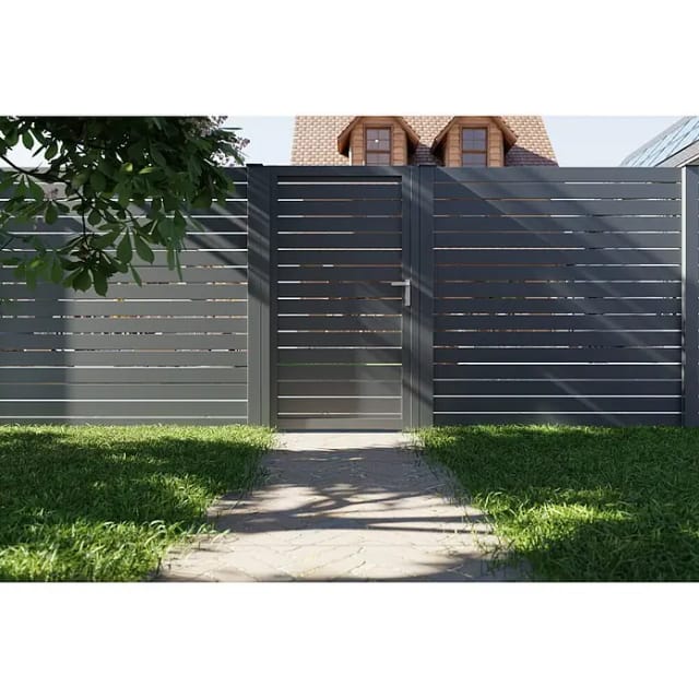 Vidual Gartentor Swing-pure Drückergarnitur 1,8 m x 1 m Anthrazit DIN L
