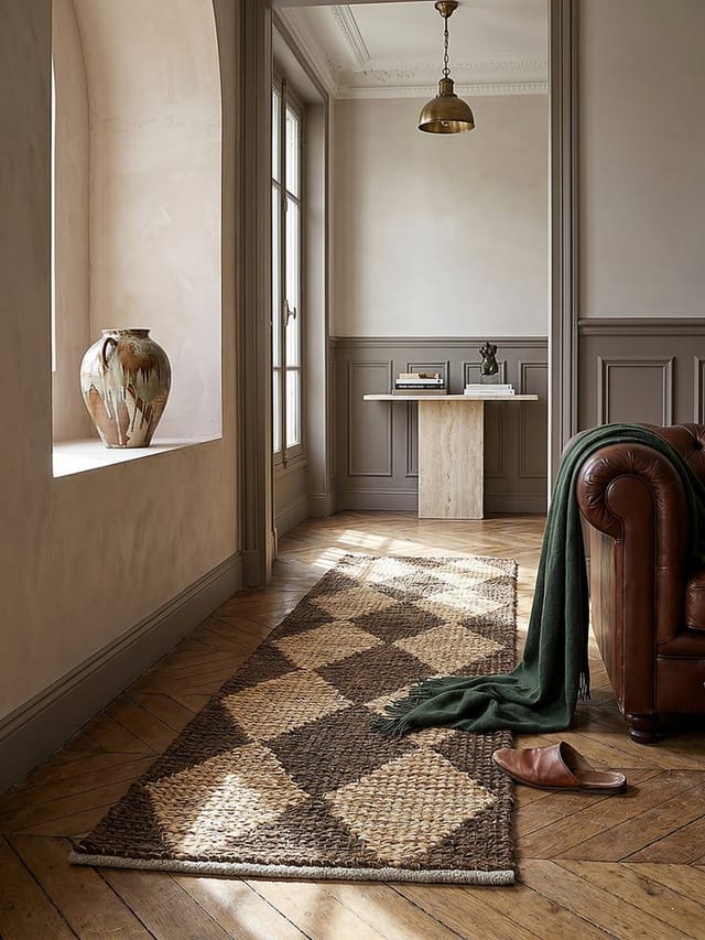 Läufer Rauten Braun 60 x 230 cm - BAIN Kadima Design