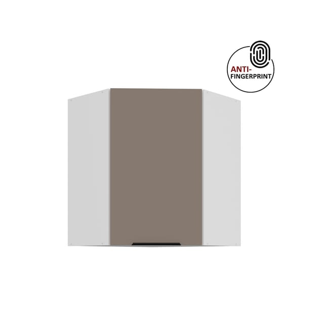 Küchen Eckschrank 60 Küche ARIA Sandgrau ultra matt Anti Fingerprint Küchenzeile