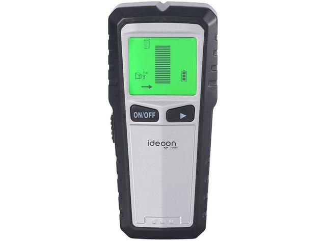 shop'n smile ideoon Leitungsortungsgerät Wandscanner & Ortungsgerät 5-in-1 mit Display & Warnsignal, Ortung von Metall, Strom & Holz, 140 g, 16,4 x 7,5 x 3,4 cm