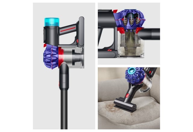 DYSON Akku-Hand-und Stielstaubsauger Dyson V10 Konical™ + Auto-empty Dok™ Schwarz/Blau
