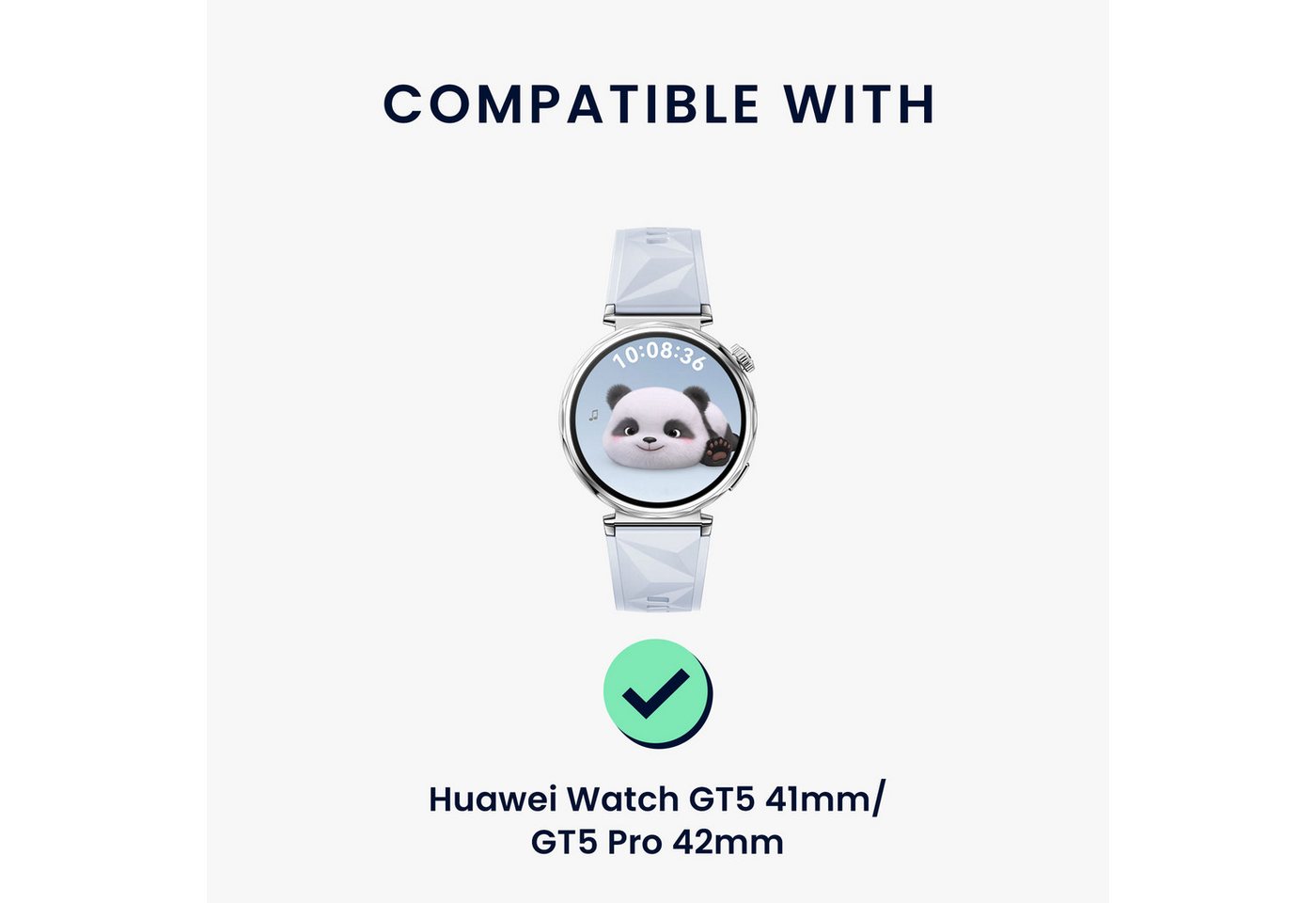 kwmobile Ersatzarmband für Huawei Watch GT5 41mm / GT5 Pro 42mm Armband Smartwatch, 1-tlg., Fitnesstracker Silikon Band mit Magnetverschluss Bild 3