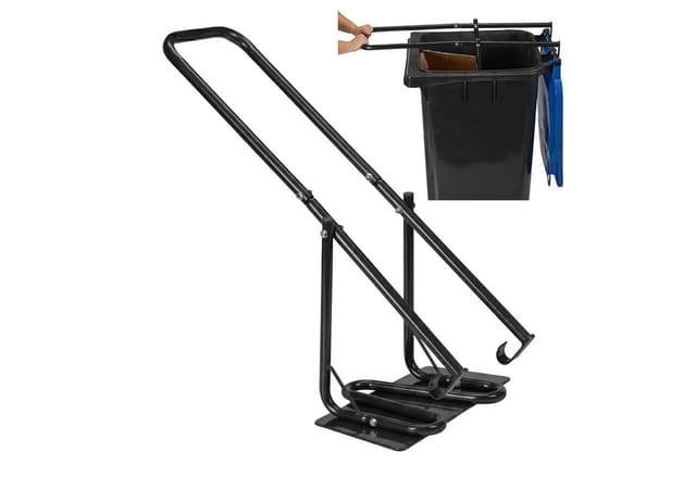 relaxdays Hausmüllpresse Müllpresse für die Mülltonne, schwarz
