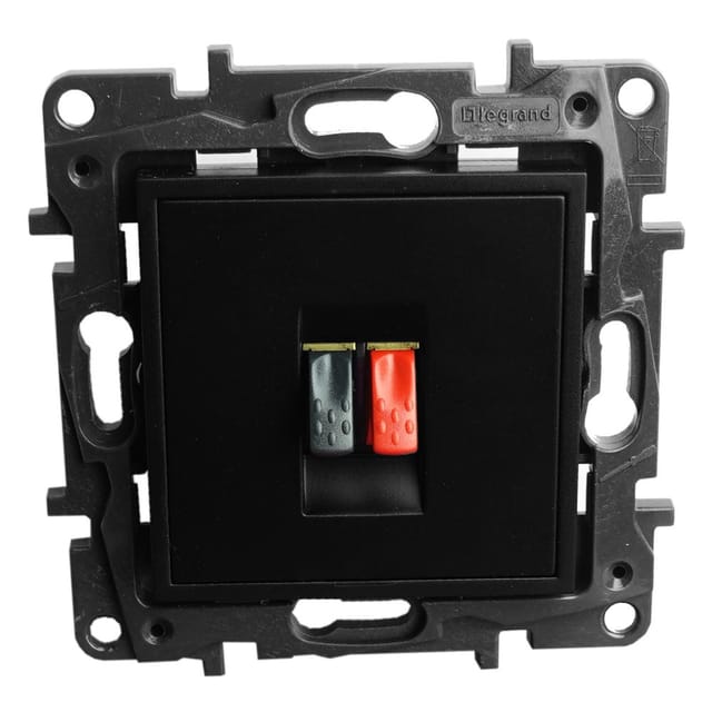 Einzelne Lautsprecherbuchse Schwarz Niloe Step 3226