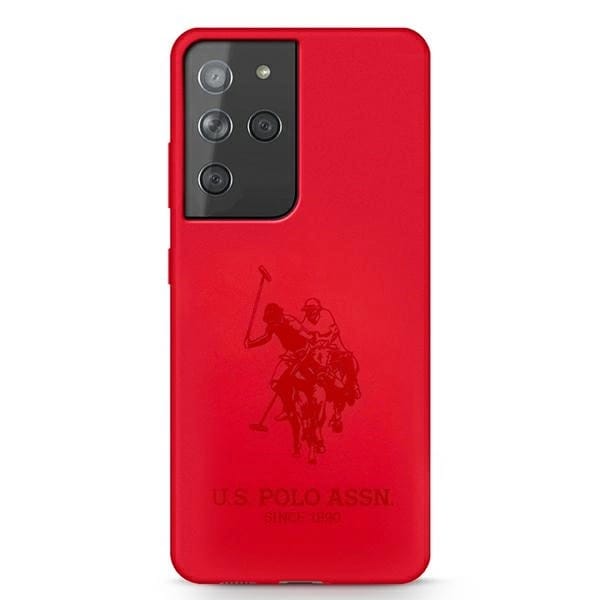 Samsung Galaxy S21 Ultra Us Polo Silikonhülle Rot