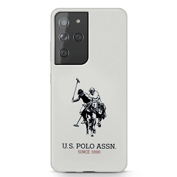 Samsung Galaxy S21 Ultra Us Polo Silikonhülle Mit Logo, Weiß