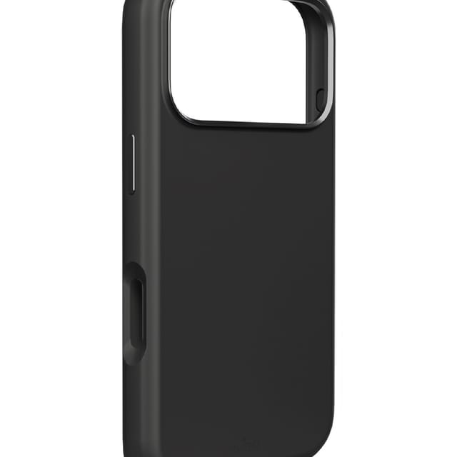 Iphone 17 Pro Max Pure Icon Mag Pro Flüssigsilikon Magsafe Hülle Mit Aluminiumknöpfen – Schwarz