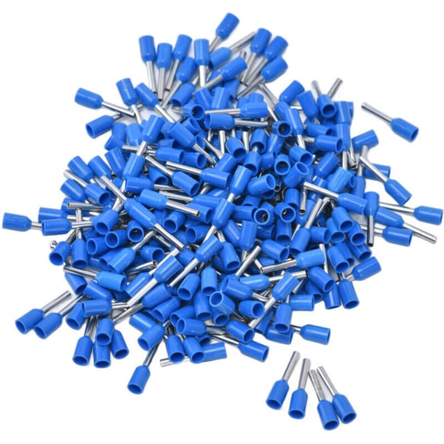 Amxcnoy 1000 Stück Isolierte Crimp-anschlüsse Für Elektrische Stifte 20 Awg Kabelendverbinder-set E7508 Blau,