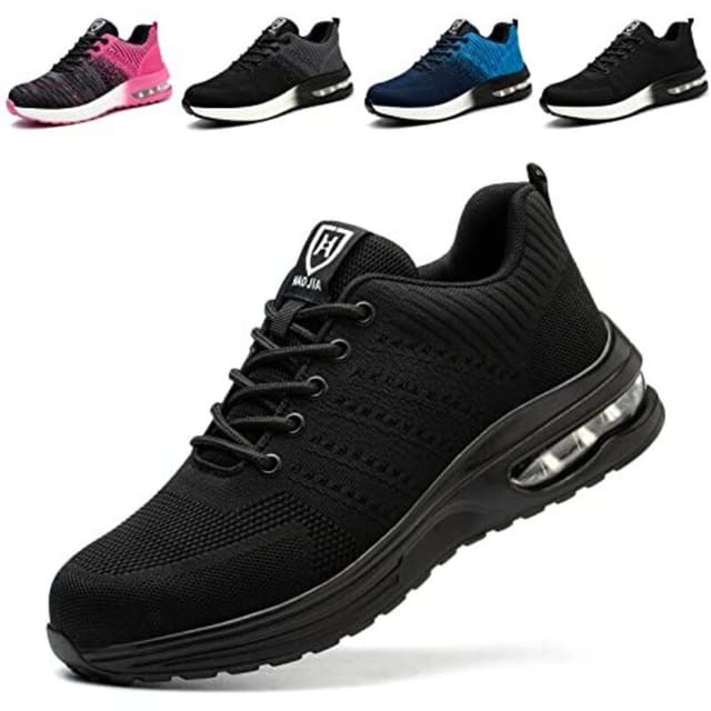 Amxcnoy Leichte Sicherheitsschuhe Für Damen Und Herren, Bequem, Rutschfest, Atmungsaktiv, Größe 40