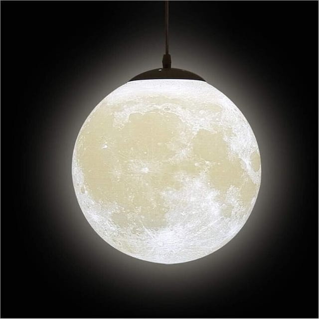 Amxcnoy Mond-deckenleuchte, Mond Fürs Kinderzimmer, Mond-pendelleuchte, Kugel-deckenleuchte, Planeten-pendelleuchte, Schlafzimmer-kronleuchter, Moderner Wohnzimmer-kronleuchter (leuchtmittel Nicht Ent