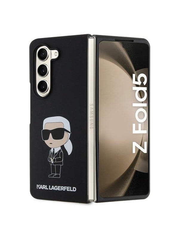 Karl Lagerfeld Klhczfd5snikbck Z Fold5 Hartschalenetui Schwarz/schwarz Silikon Ikonik
