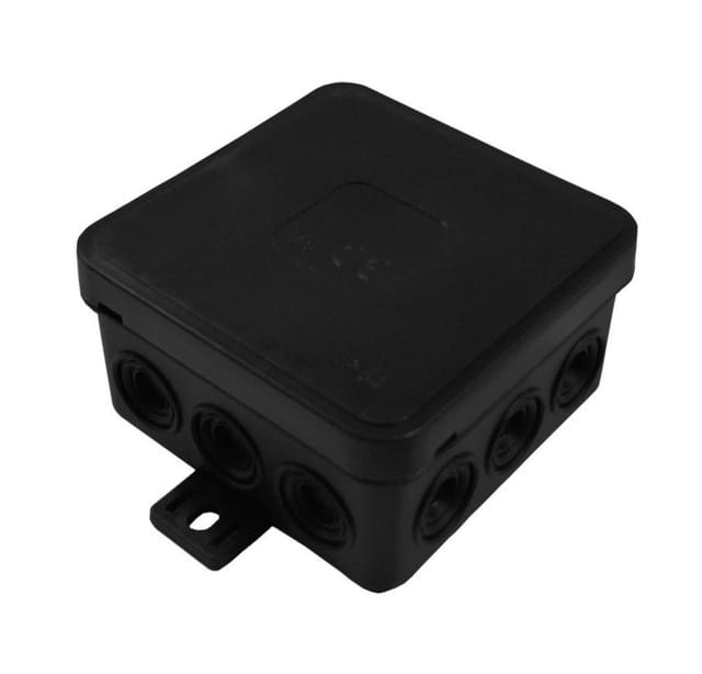035-05 Aufputzdose 12-fach Abmessungen/außenmaße 75x75x41 Mm Ip54 Schwarz Viplast 2810