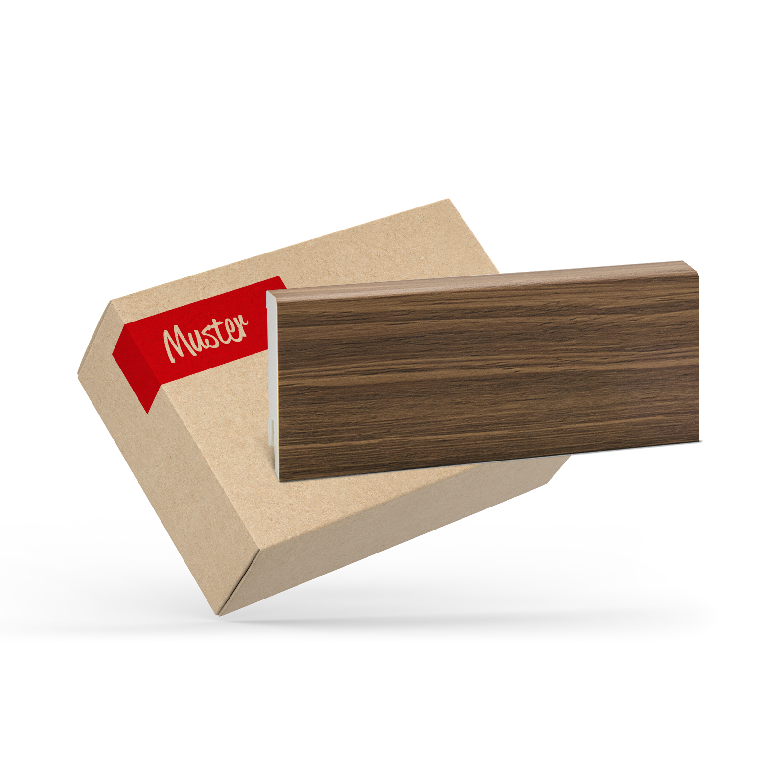 Kgm Kunststoff Sockelleiste- Eiche Dunkel- 16x58x150mm- Muster