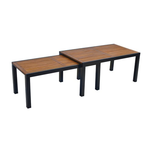 MERXX Gartenmöbelset »Santorin«, 12-tlg., stapelbar/verlängerbar, Aluminium/Akazie - braun
