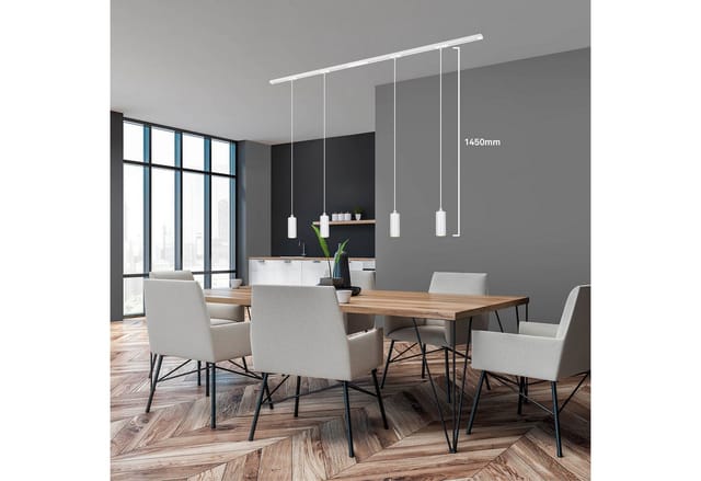Briloner Leuchten Schienensystem-Sets RAIL, ohne Leuchtmittel, Schienensystem Rail 1,5 m Weiß 4,5W Decke Wohnzimmer Büro Küche Flur
