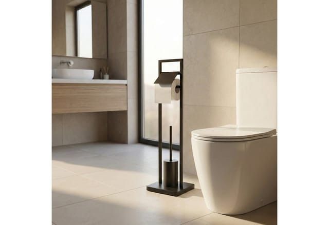 NUXIO WC-Garnitur WC-Garnitur mit Toilettenpapierhalter ARLE, 77 cm