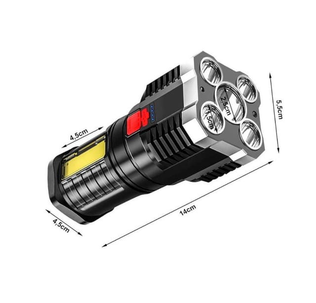 Da Meso LED Taschenlampe LED Taschenlampe USB Wiederaufladbar Suchscheinwerfer Biwak