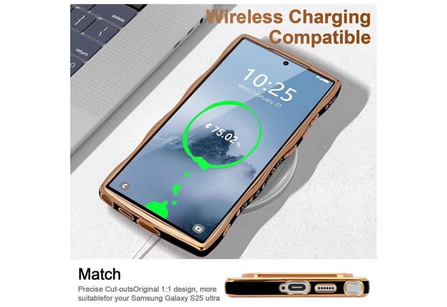 LuxusKollektion Handyhülle Handyhülle S25 Ultra MagSafe Silikon Samsung galaxy S25 Ultra Schwarz
