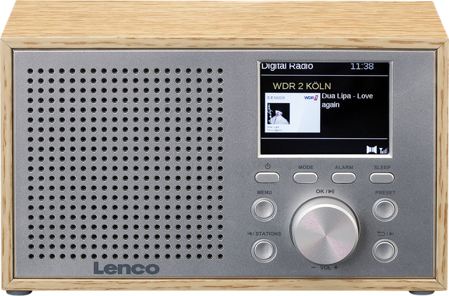Lenco LENCO DAR-017 DAB+/FM Radio mit Bluetooth Holz Autoradio