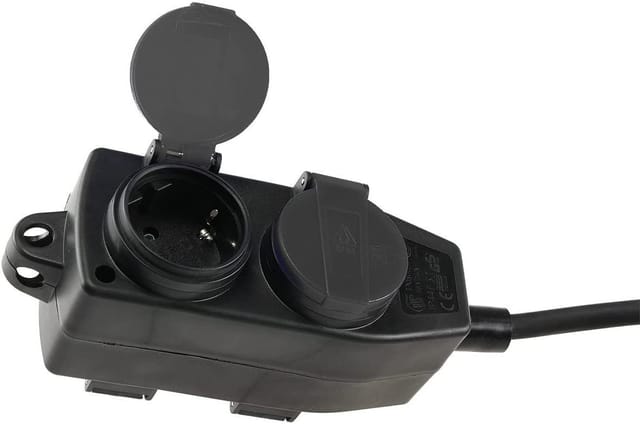 ChiliTec Gartensteckdose ChiliTec 4-fach Verlängerungskabel Steckdose Aussen 10m Kabel Powerblo