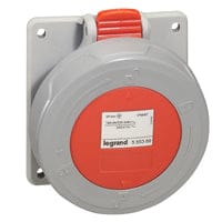 Einbausteckdose 5p 32a 400v Rot Ip67 P17 Tempra Pro