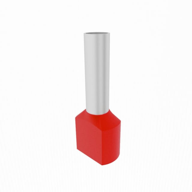 100 Stück 2x1/8mm Isolierte Doppelte Rote Endhülsenklemme Te1008 Elpromet 0354