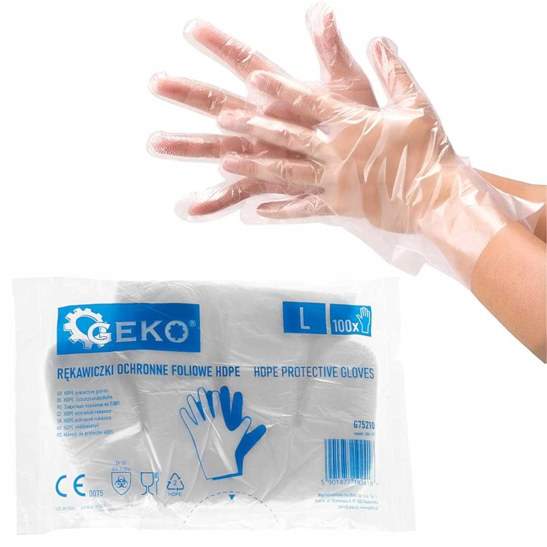Einweg-schutzhandschuhe Aus Hdpe-folie, 100 Stück, Geko