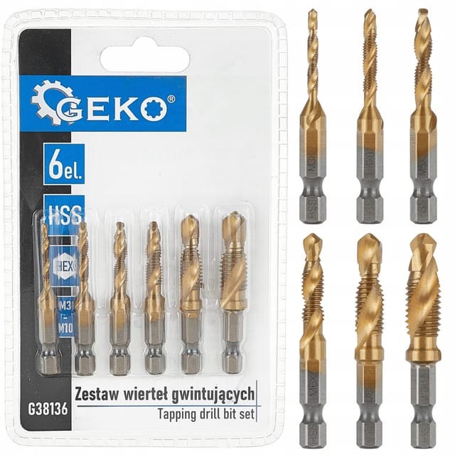 Hss M3-m10 Gewindebohrer-set, 6-teilig, Sechskant (20/100)