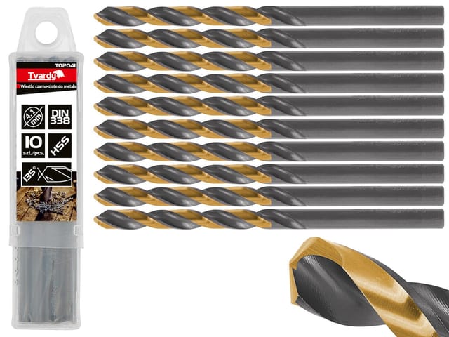Schwarzer Und Goldener Hss-metallbohrer 4,10 Mm (10/100/1000)