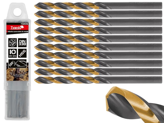 Schwarzer Und Goldener Hss-metallbohrer 5,10 Mm (10/100/1000)