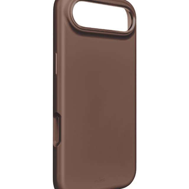 Pure Icon Mag Pro Flüssigsilikonhülle Für Iphone 17 Air, Magsafe-kompatibel, Mit Kameraschutz Und Aluminiumknöpfen – Braun