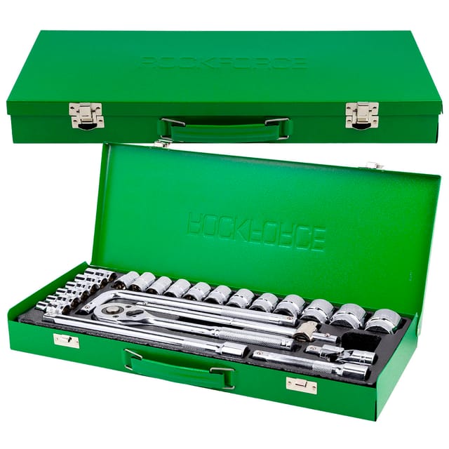 Werkzeugset Mit Steckschlüsseln, Ratschenverlängerungen, 24-teilig, 1/2"-koffer