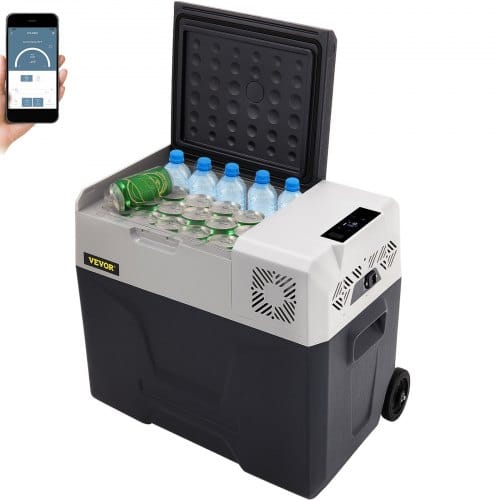 50l Autokühlschrank Kompressorkühlbox Edelstahl Urlaub Isolierbox Mini Kühlschrank Kühlbox Auto Und Steckdose