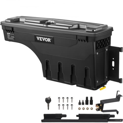 Truck Bed Storage Box, Abschließbarer Deckel, Wasserdicht Abs Radkasten Werkzeugkasten 25 L, Kompatibel Mit Chevrolet Silverado 1500 Gmc Sierra 1500 2019-2020, Beifahrerseite, Schwarz