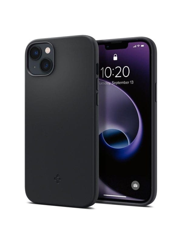 Spigen Silikon Fit Mag Magsafe Iphone 14 Plus / 15 Plus Schwarz