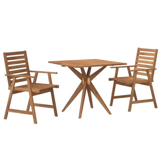 vidaXL 3-tlg Garten-Essgruppe Massivholz Akazie Modell 19