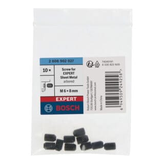 Bosch Schraube für EXPERT Sheet Metal Lochsäge mit Aufsteckhalter, M6x5x48 mm, 10-tlg.