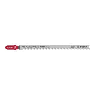 Bosch PRO Plastics PVC clean T302H Stichsägeblatt, 132 mm, 3-teilig