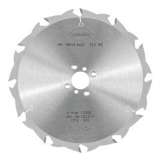 Lamello Sägeblatt Tanga Delta HW Ø180 x 2.4 x Ø22 mm Z12 NL 6
