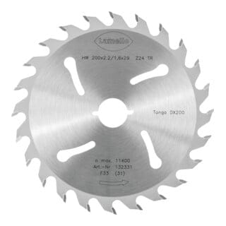 Lamello Sägeblatt Tanga DX200 HW Ø200 x 2.4 x Ø29 mm Z24 Schnellspann-Aufnahme