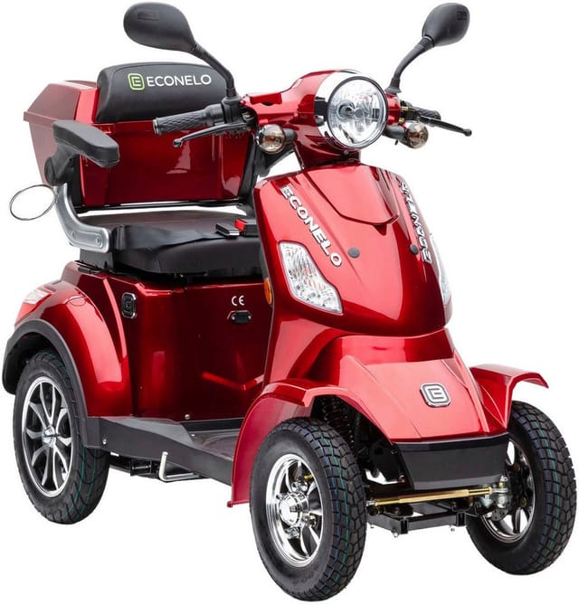 Seniorenmobil P4000, Lithium-Akku, 25 km/h, 1000 Watt, Rot