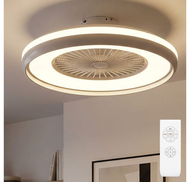 V-TAC Deckenventilator, Deckenventilator Deckenlampe Deckenleuchte CCT 3 Stufen LED